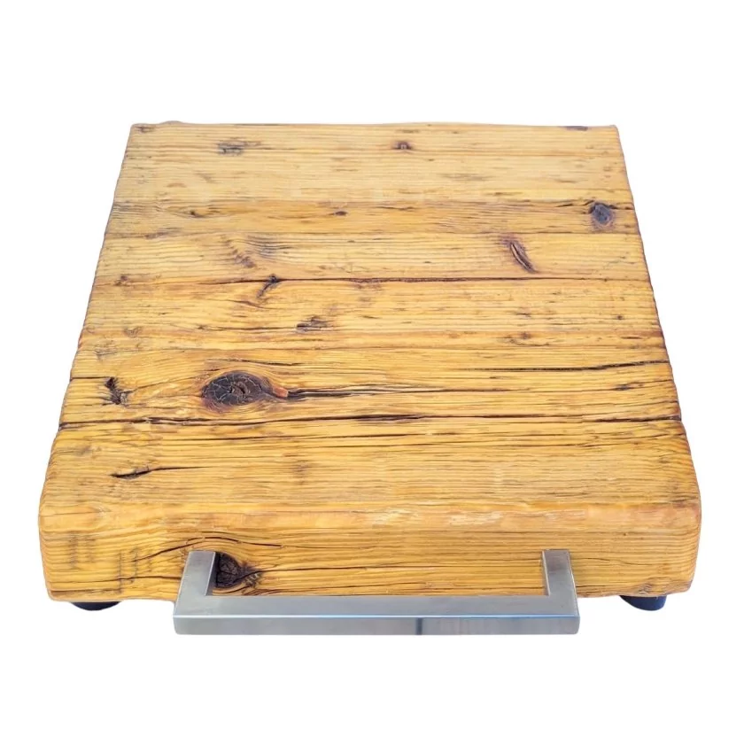 Gleitbrett / Rollbrett aus Massivholz für Kitchaid, Farbe honey, mit eckigem Edelstahlgriff